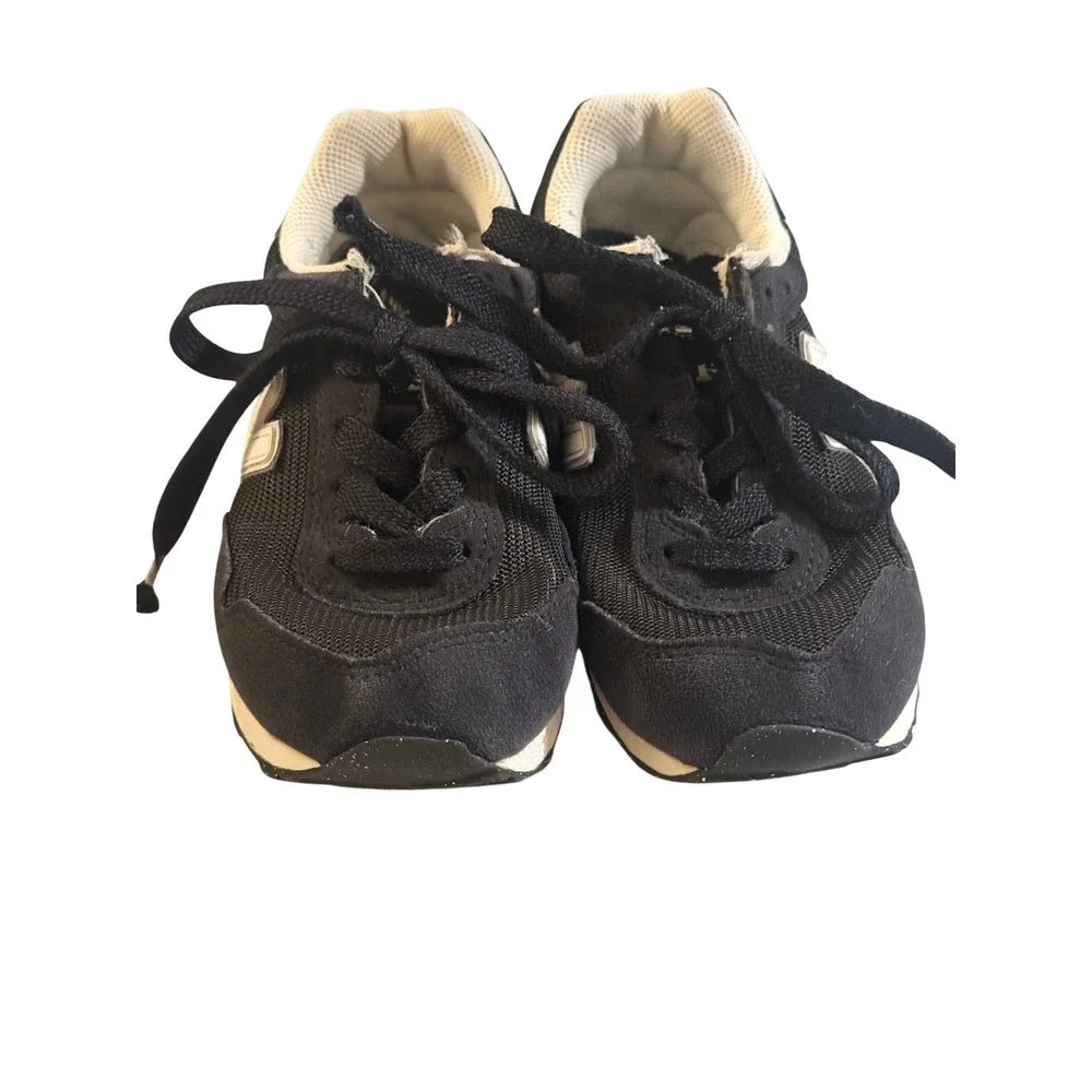 New Balance 515 Kids Sneakers Black White Suede Mesh PC515BLK Boys Size 1.5